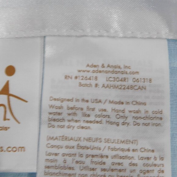 Aden + Anais Musy Mate Muslin Lovey Security Blanket Solid Winter Sky Bunny NWT - Picture 6 of 6